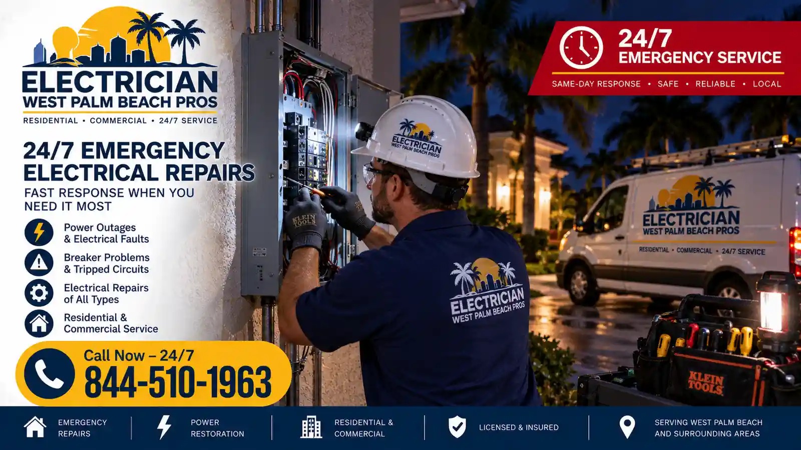 24/7 Emergency Electrical Repairs in progress